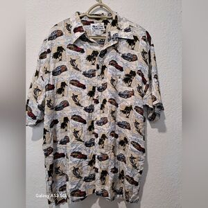 Men's Cream Patterned Shirt